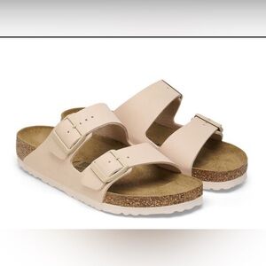 Birkenstock Arizona Birko-Flor Sandals - New Beige 35 With Box.